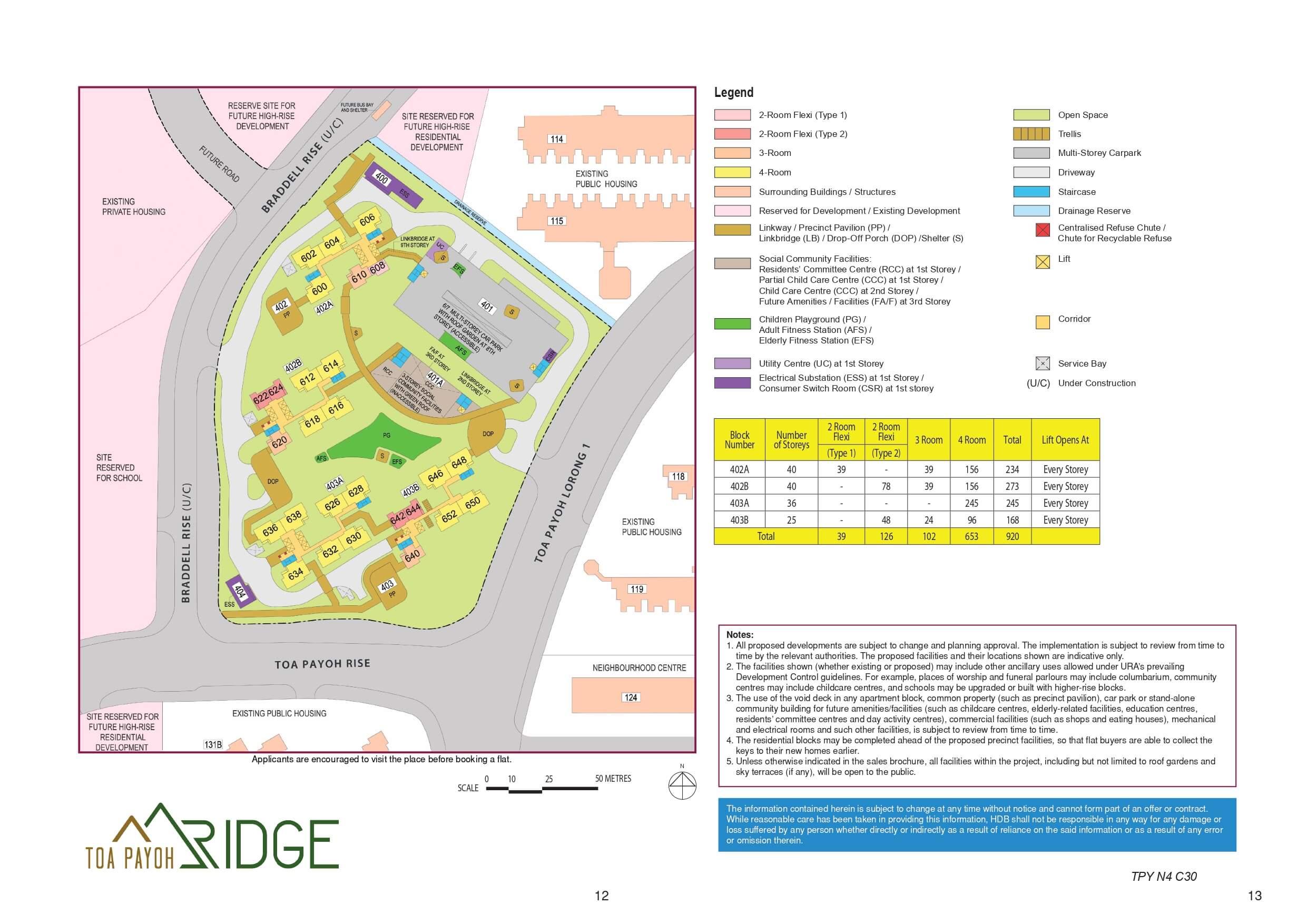 Toa Payoh Ridge Site Plan