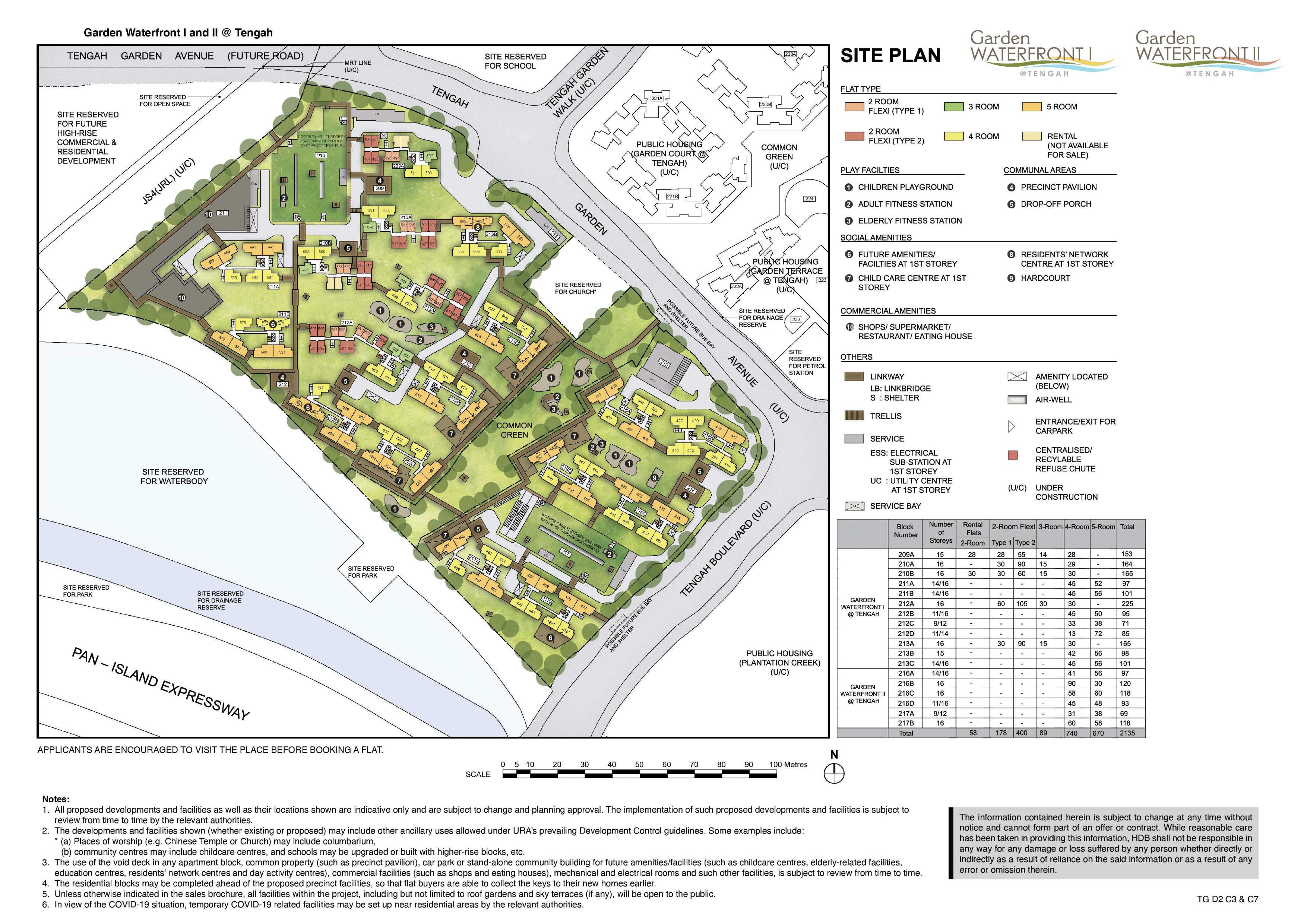 Garden Waterfront I & II @ Tengah site-plan