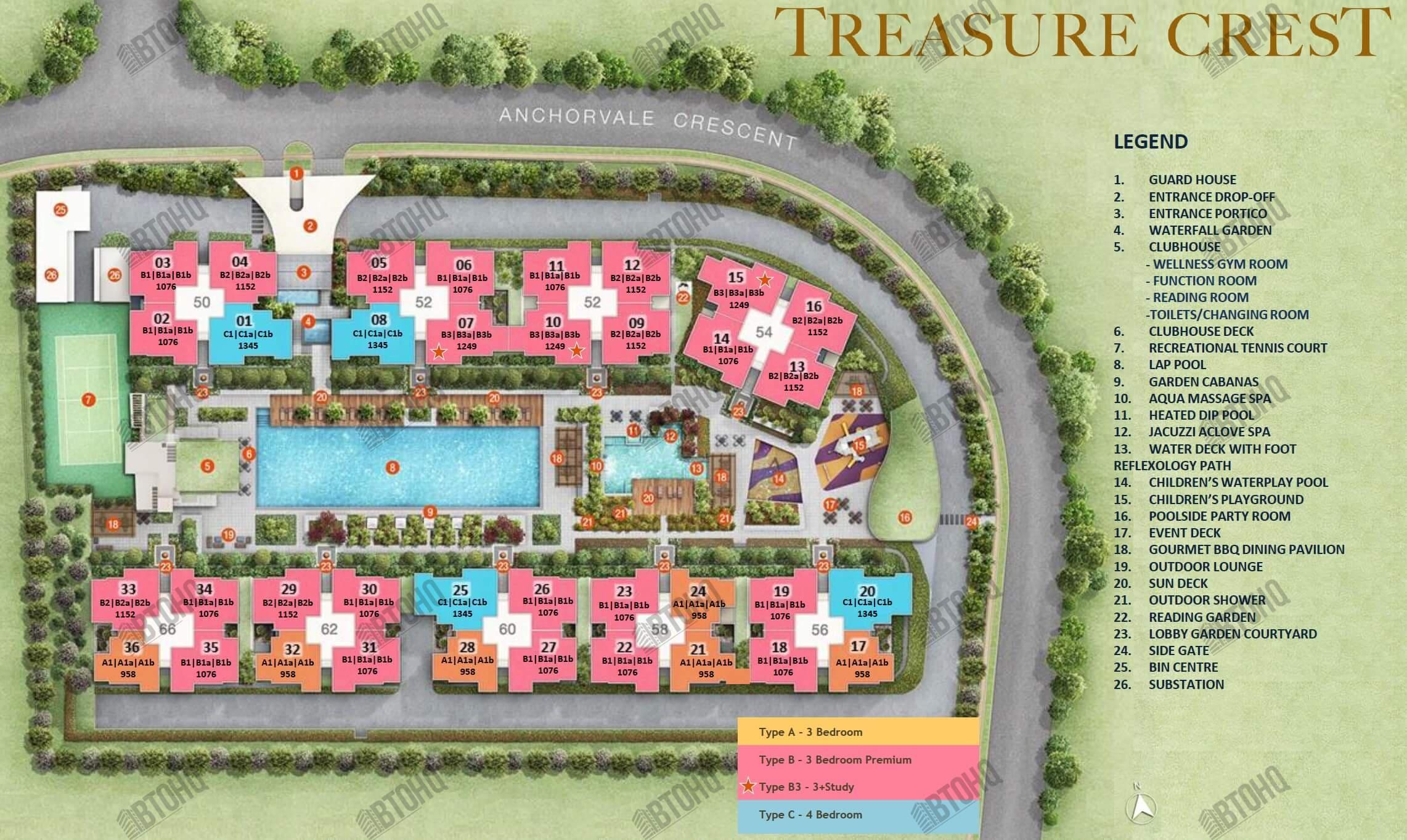 Treasure Crest Site Plan