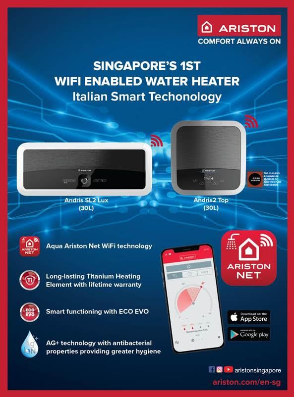 Get FREE $30 FairPrice Vouchers When You Upgrade Your Existing Water heater to Ariston WiFi Series From 1 Sep to 31 Oct 2020!