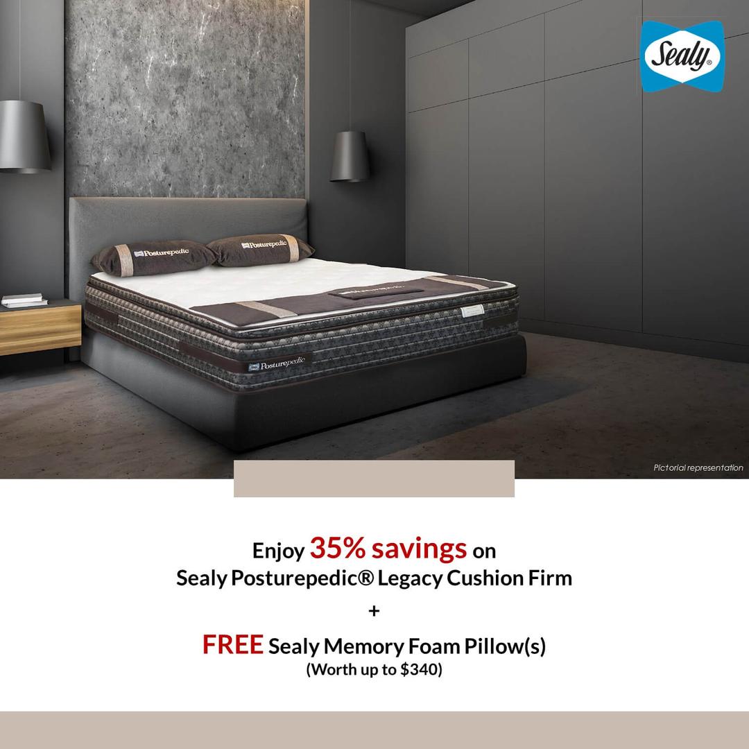 21 Aug 2020 Onwards: Sealy Free Sealy Memory Foam Pillow Promotion