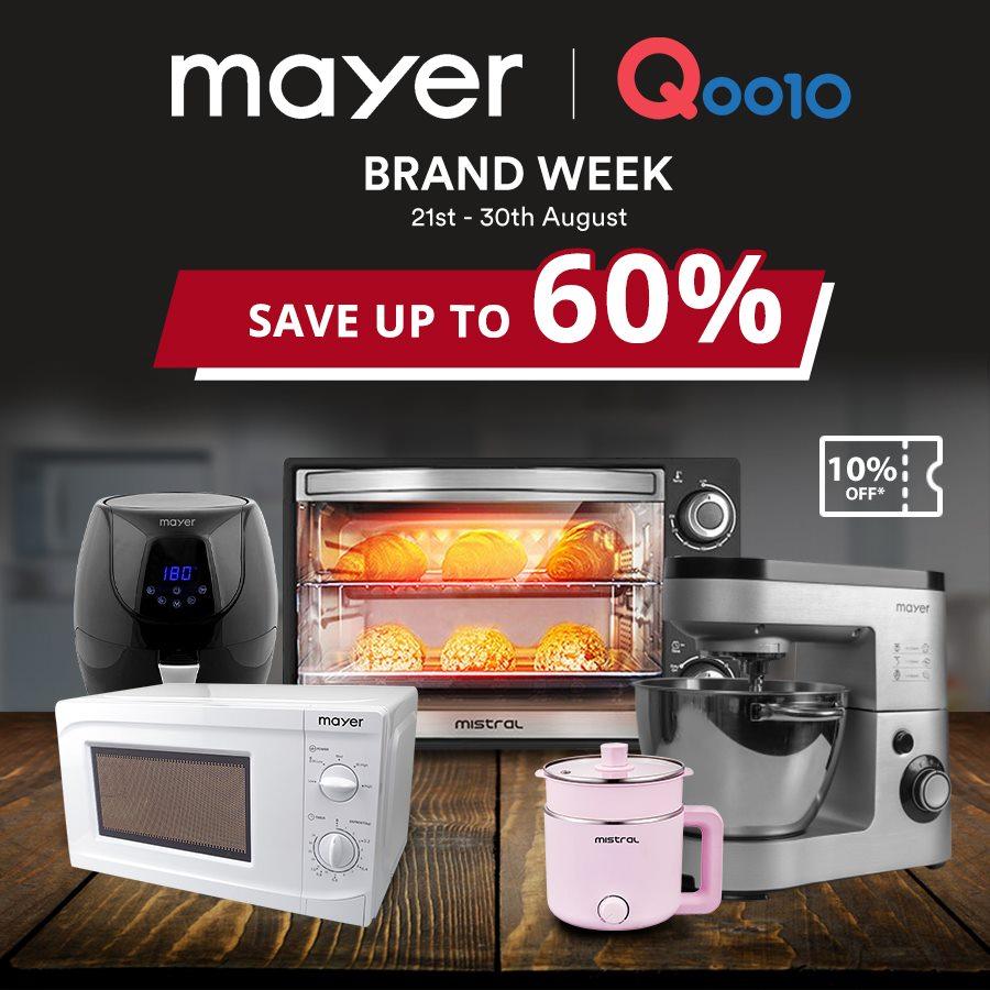 21 to 30 Aug 2020: Mayer Markerting Brand Week Promotion on Qoo10