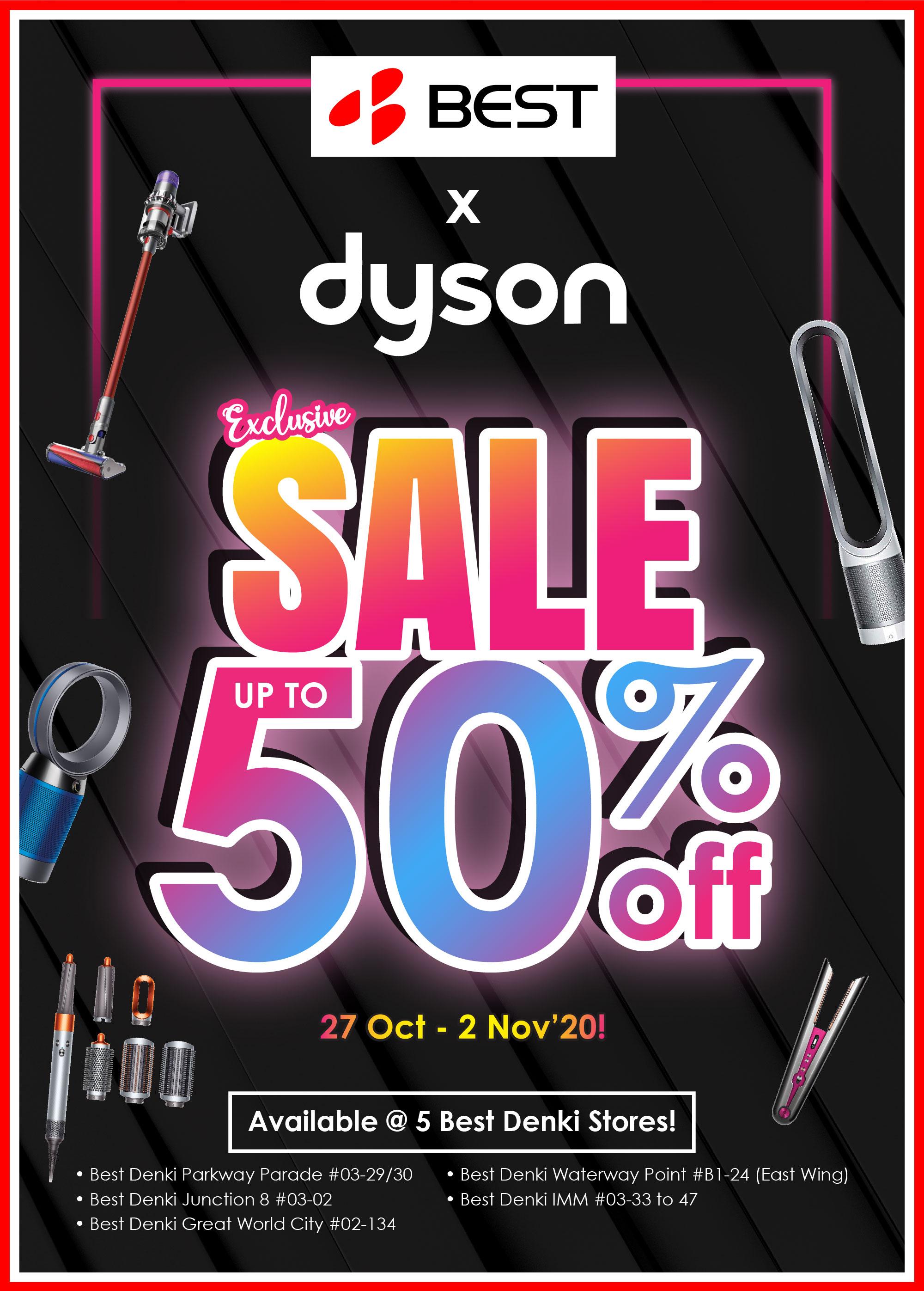 Best Denki: Up to 50% OFF Dyson Products Restocked till 02 Nov 2020